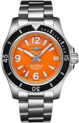 Breitling Dameklokke A17316D71O1A1 Superocean II 36 Orange/Stål Ø36