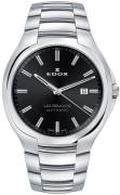 Edox Herreklokke 80114-3-NIN Les Bemonts Sort/Stål Ø42 mm