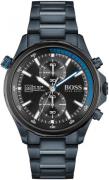 Hugo Boss Herreklokke 1513824 Globetrotter Sort/Stål Ø46 mm