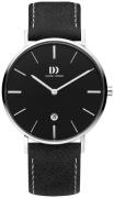 Danish Design Herreklokke IQ13Q1231 Dress Sort/Lær Ø40 mm