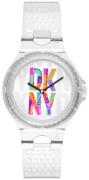 DKNY Dameklokke NY6658 Chambers Flerfarget/Gummi Ø36 mm