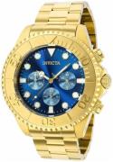 Invicta Herreklokke 36974 Pro Diver Blå/Gulltonet stål Ø47 mm