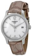 Tissot Dameklokke T063.210.17.117.00 Tradition Lady Hvit/Lær Ø33 mm