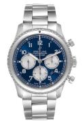 Breitling Herreklokke AB0117131C1A1 Navitimer Chronograph Blå/Stål