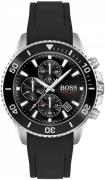 Hugo Boss Herreklokke 1513912 Admiral Sort/Gummi Ø46 mm