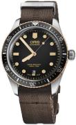 Oris Herreklokke 01 733 7707 4354-07 5 20 30 Diving Sort/Tekstil Ø40