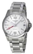 Longines Herreklokke L3.687.4.76.6 Conquest Sølvfarget/Stål Ø41 mm