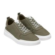 Olivengrønn Canvas Court Sneakers