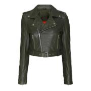 Cropped Biker Jacket 11061