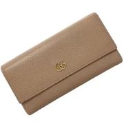 Pre-owned Beige skinn Gucci lommebok