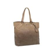 Pre-owned Beige skinn Prada Canapa Tote