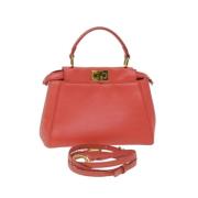 Pre-owned Oransje skinn Fendi veske