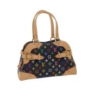 Pre-owned Svart lerret Louis Vuitton veske