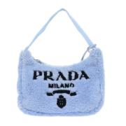 Pre-owned Blått stoff Prada skulderveske