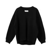 Nautical V-Neck Sweater - Jet Black