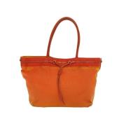 Pre-owned Oransje nylon Prada Tote