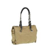 Pre-owned Beige nylon Prada skulderveske