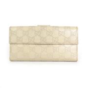 Pre-owned Beige skinn Gucci lommebok