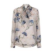 Amaryllis Silkebluse - Blomster Bohemian Stil