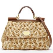 Pre-owned Beige Raffia Dolce &; Gabbana Crossbody Bag