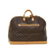 Pre-owned Brunt lerret Louis Vuitton Alma