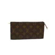 Pre-owned Brunt lerret Louis Vuitton veske