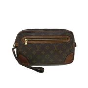 Pre-owned Brunt lerret Louis Vuitton Marly Dragonne