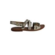 Pre-owned Animal print Bomull Marni Sandaler