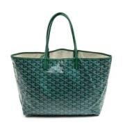 Pre-owned Grønt lerret Goyard St Louis Tote