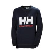 Mørk Blå Helly Hansen W Logo Crew Sweat Genser