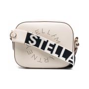 Hvit Faux Lær Stella Logo Crossbody Veske