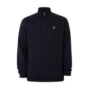 Klassisk Blå Quarter Zip Sweatshirt