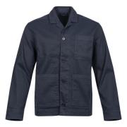 Errol Linen Workwear Overshirt - JL Navy