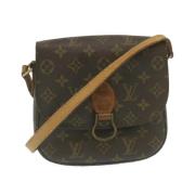 Brukt Brunt Lerret Louis Vuitton Cartouchiere