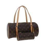 Pre-owned Brunt lerret Louis Vuitton Papillon