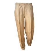 Pre-owned Beige Silk Prada bukser