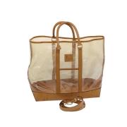 Pre-owned Beige Vinyl Louis Vuitton Tote