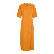 Flamme Orange Midi Kjole