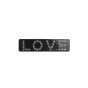 Love Hair Clip Large Charcoal