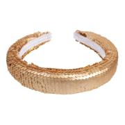 Sequin Hair Band Broad Gold