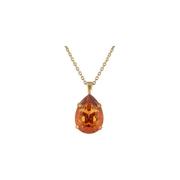 Gull Caroline Svedbom Mini Drop Necklace Gold Light Amber Smykke