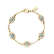 Gold Crystal Haze Evil Eye Bracelet - Turquoise Tilbehør