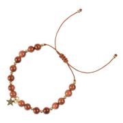 Stone Bead Bracelet 6 MM Magic Cognac