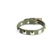 Leather Stud Bracelet Army