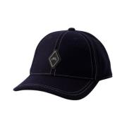 Navy Blue Diamond Cap - Bomull