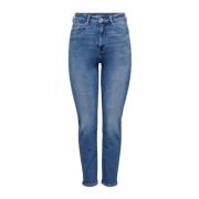 Blå Only Onlemily Stretch Hw Jeans