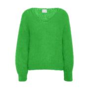 Grønn American Dreams Milana Ls Mohair Knit Bright Green Genser
