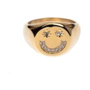 Krystall Signet Ring