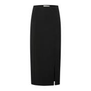 Classic Silhouette High Slit Skirt