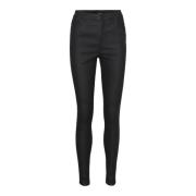 Sort Vero Moda Vmsophia Hr Skinny Coated Pants Bukse